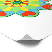 Weihnachtsherz Mandala Poster (Ecke)