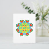 Weihnachtsherz Mandala Postkarte (Stehend Vorderseite)