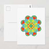 Weihnachtsherz Mandala Postkarte (Vorne/Hinten)