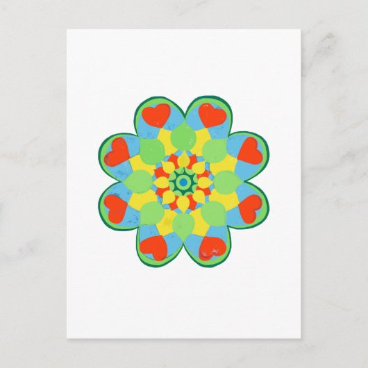 Weihnachtsherz Mandala Postkarte (Vorderseite)