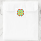 Weihnachtsherz Mandala Quadratischer Aufkleber (Tasche)