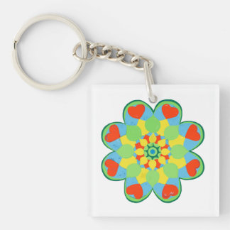 Weihnachtsherz Mandala Schlüsselanhänger