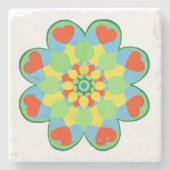 Weihnachtsherz Mandala Steinuntersetzer (Vorderseite)