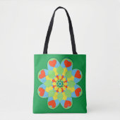 Weihnachtsherz Mandala Tasche (Vorderseite)