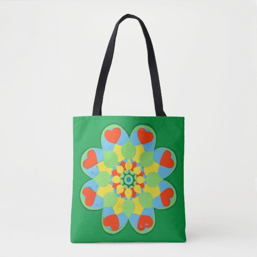 Weihnachtsherz Mandala Tasche (Vorderseite)
