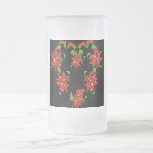 Weihnachtsherz Mattglas Bierglas (Mittel)