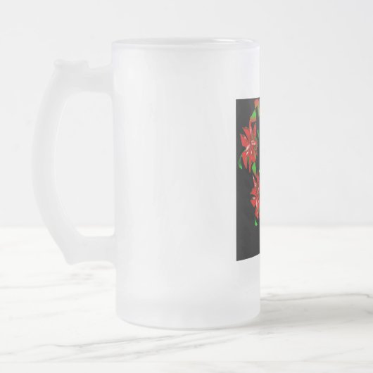 Weihnachtsherz Mattglas Bierglas (Links)