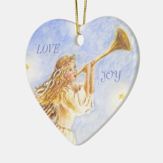 Weihnachtsherz Ornament Engel Watercolor (Links)