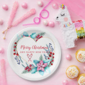 Weihnachtsherz Pappteller (Party)