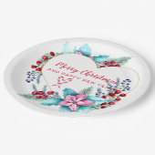 Weihnachtsherz Pappteller (Schrägansicht)