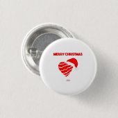 Weihnachtsherzen-Rundschaltfläche Button (Vorne & Hinten)