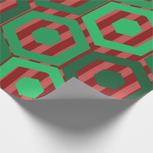 Weihnachtshexagonen Geschenkpapier (Ecke)