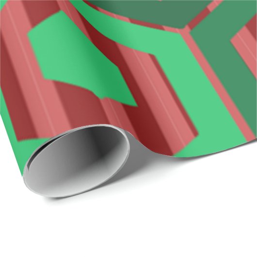 Weihnachtshexagonen Geschenkpapier (Rolleneckpunkt)