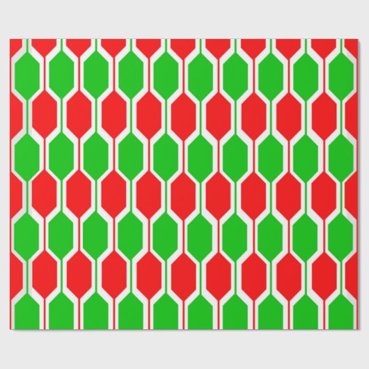 Weihnachtshexagonen Geschenkpapier (Flach)