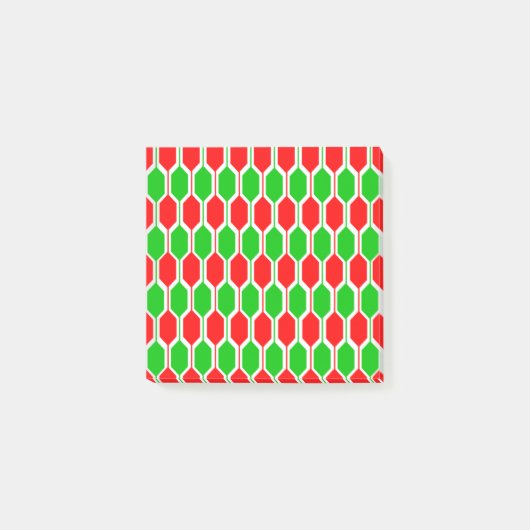 Weihnachtshexagonen Post-it Klebezettel (Vorderseite)
