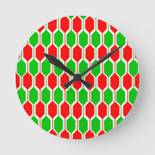 Weihnachtshexagonen Runde Wanduhr