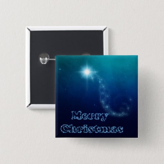 Weihnachtshimmel-Stern von Bethlehem Button (Vorne & Hinten)