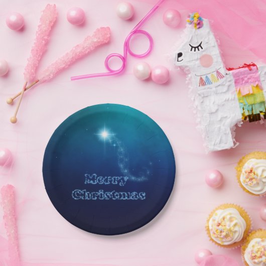 Weihnachtshimmel-Stern von Bethlehem Pappteller (Party)