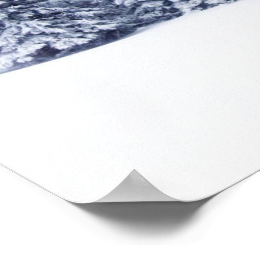 Weihnachtshintergrund mit schneebedeckten Bäumen 2 Poster (Ecke)