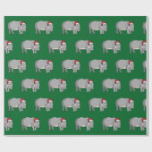 Weihnachtshippopotamus-Packpapier Geschenkpapier (Flach)