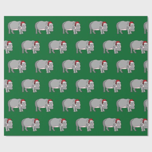 Weihnachtshippopotamus-Packpapier Geschenkpapier (Flach)