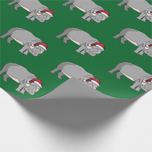 Weihnachtshippopotamus-Packpapier Geschenkpapier (Ecke)