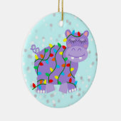 Weihnachtshippopotamus-Verzierung Keramik Ornament (Rechts)