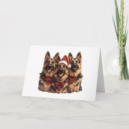 Weihnachtshirdhunde Feiertagskarte (Vorderseite)