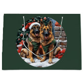 Weihnachtshirdhunde Große Geschenktüte (Vorderseite)