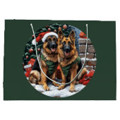 Weihnachtshirdhunde Große Geschenktüte (Rückseite)