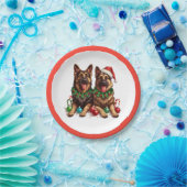Weihnachtshirdhunde Pappteller (Party)