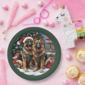 Weihnachtshirdhunde Pappteller (Party)