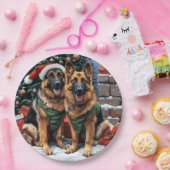 Weihnachtshirdhunde Pappteller (Party)