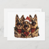 Weihnachtshirdhunde Postkarte (Vorne/Hinten)