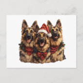 Weihnachtshirdhunde Postkarte (Vorderseite)