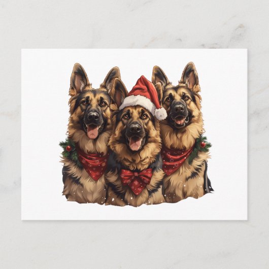 Weihnachtshirdhunde Postkarte (Vorderseite)