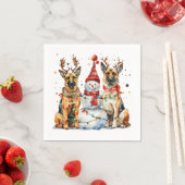 Weihnachtshirdhunde Serviette (Beispiel)