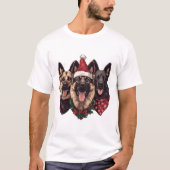 Weihnachtshirdhunde T-Shirt (Vorderseite)