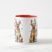 Weihnachtshirdhunde Tasse (Zentrum)