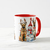 Weihnachtshirdhunde Tasse (VorderseiteRechts)
