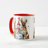 Weihnachtshirdhunde Tasse (Vorderseite Links)