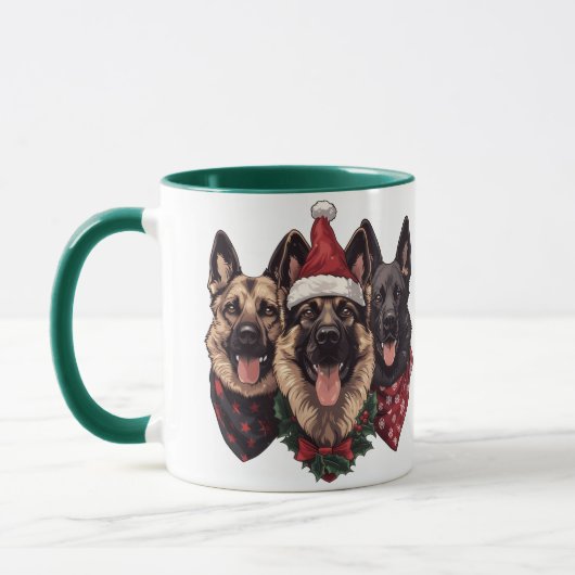 Weihnachtshirdhunde Tasse (Links)