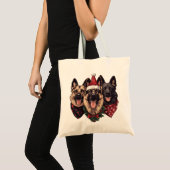 Weihnachtshirdhunde Tragetasche (Vorderseite (Produkt))