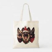 Weihnachtshirdhunde Tragetasche (Rückseite)