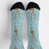 Weihnachtshirsch auf Blau Socken (Oben)