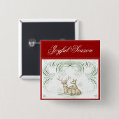 Weihnachtshirsch Button (Vorne & Hinten)