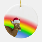 Weihnachtshirsch Keramik Ornament (Hinten)