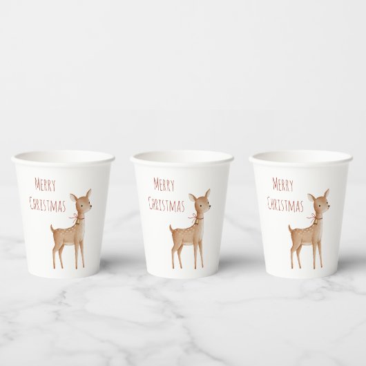 Weihnachtshirsch Pappbecher (Multi)