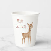 Weihnachtshirsch Pappbecher (Vorderseite)