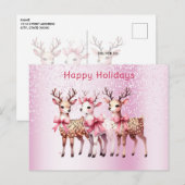 Weihnachtshirsch Postkarte (Vorne/Hinten)